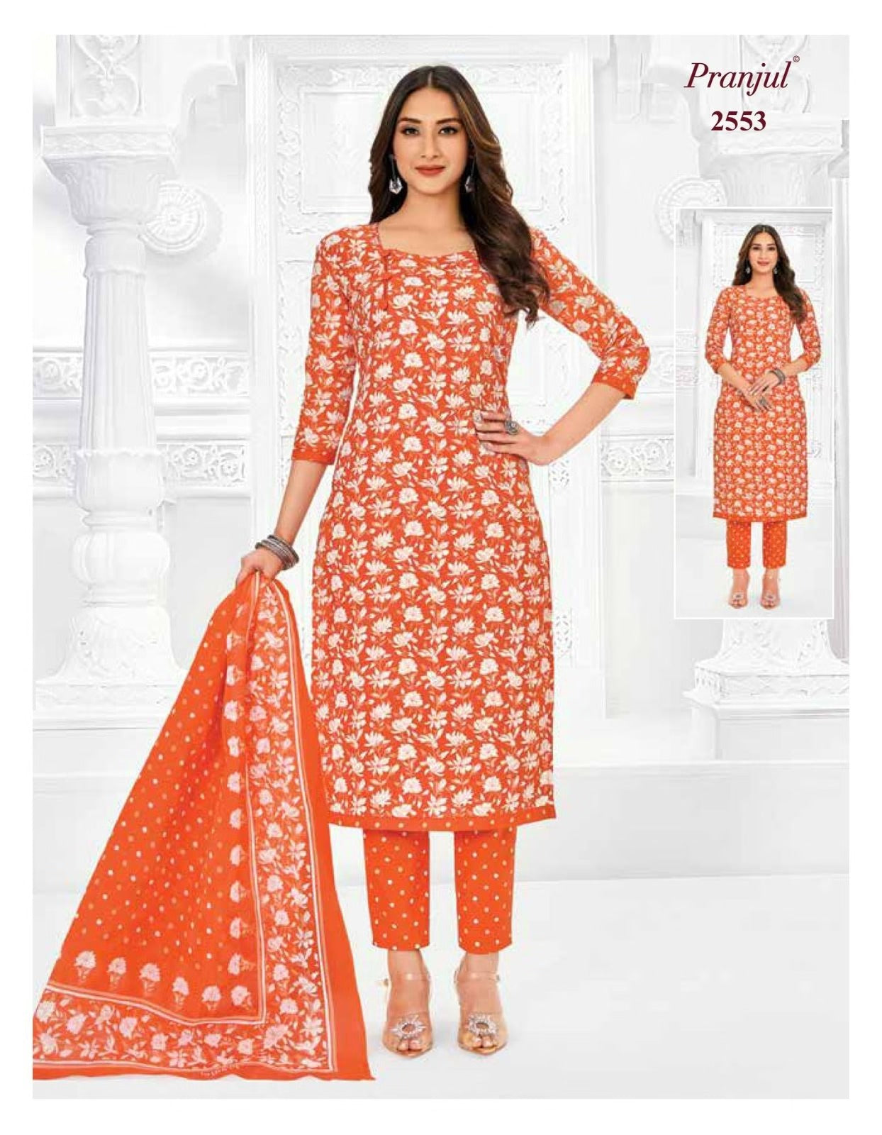 Pranjul Cotton Readymade Suit - Full Stitched Ethnic Wear
