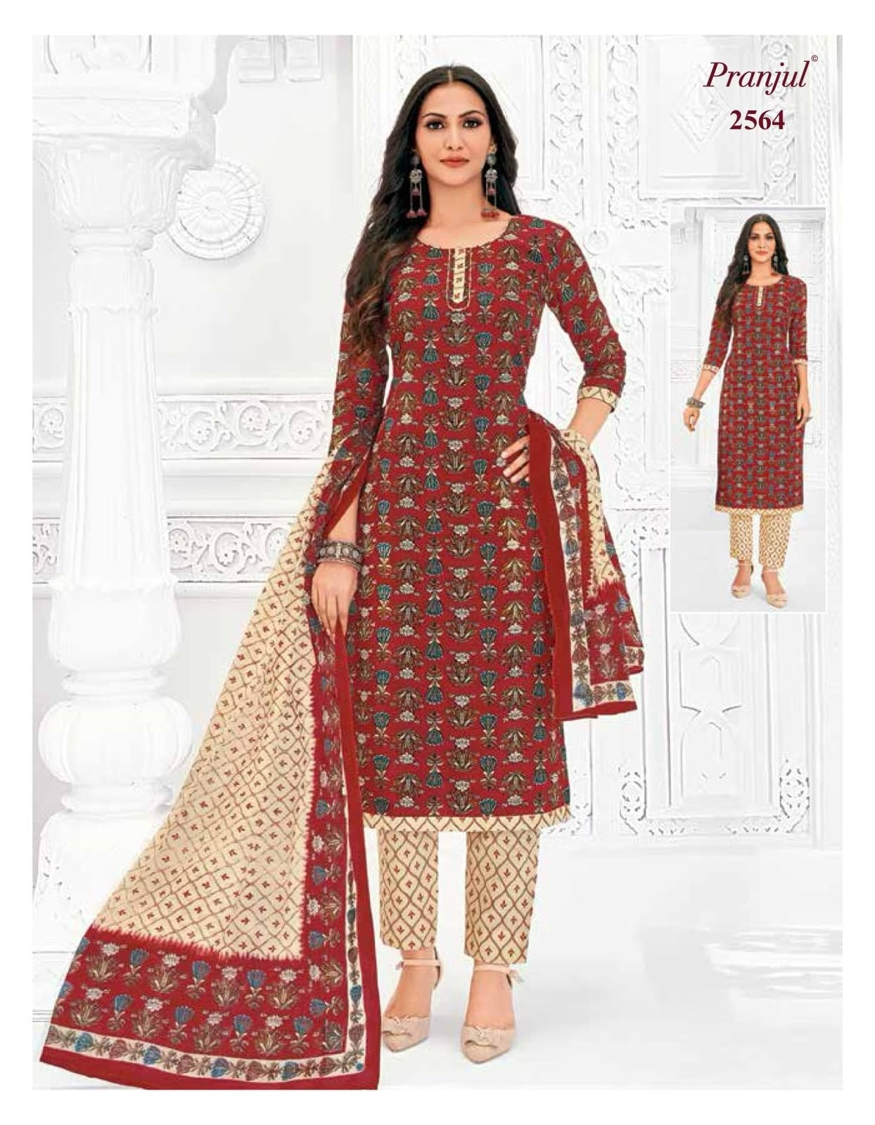 Pranjul Cotton Readymade Suit - Full Stitched Ethnic Wear