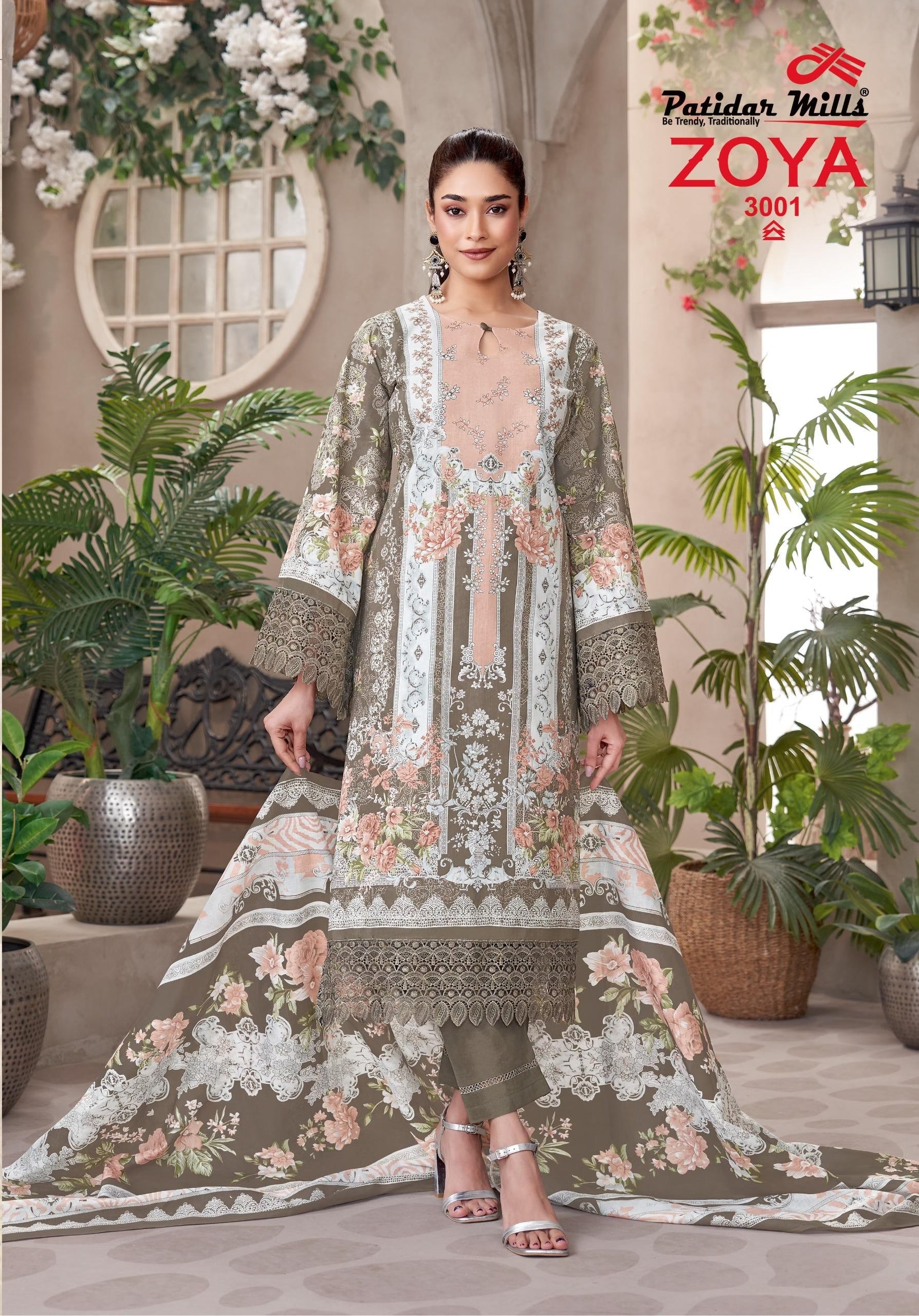 Zoya Exclusive Lawn Cotton Unstitched Dress Material for Women | Pure Cotton Bottom & Dupatta
