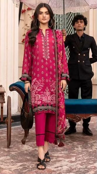 Gulahmed Tehreen - Pakistani Lawn Readymade Suit Set with Dupatta - Pure Cotton Lawn Fabric