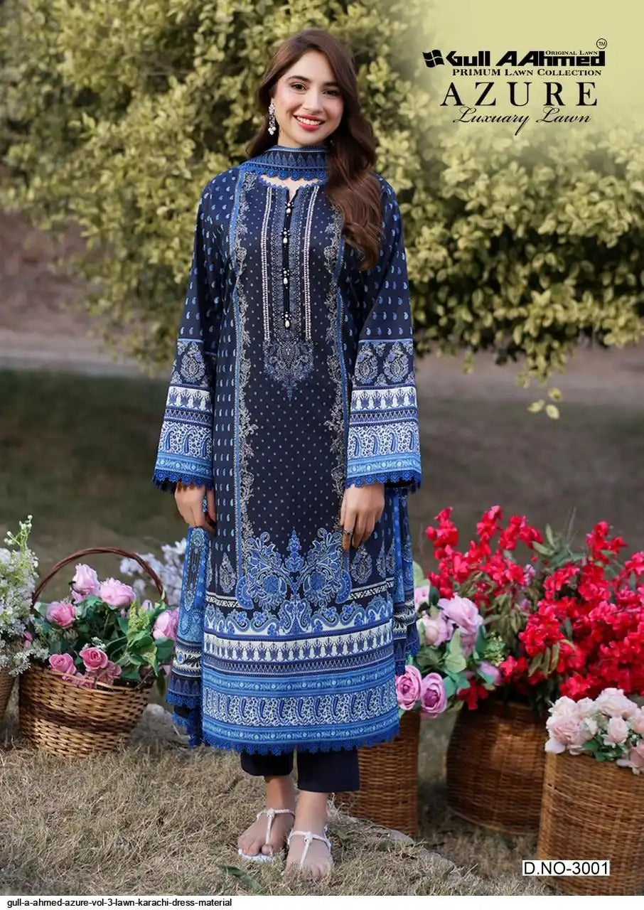 GULL A AHMED Azure | Premium Lawn Karachi Readymade Set