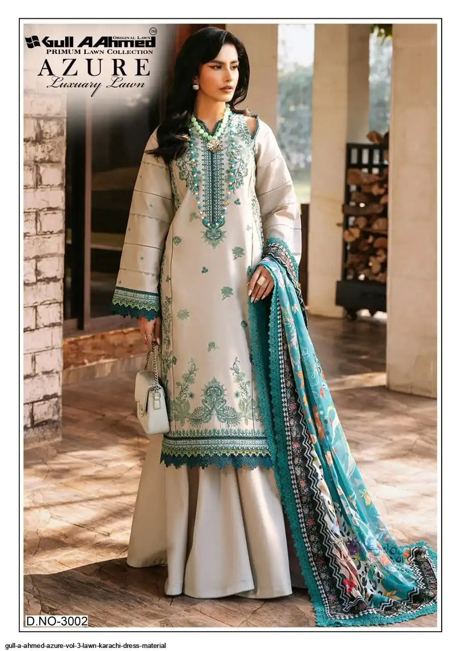 GULL A AHMED Azure | Premium Lawn Karachi Readymade Set