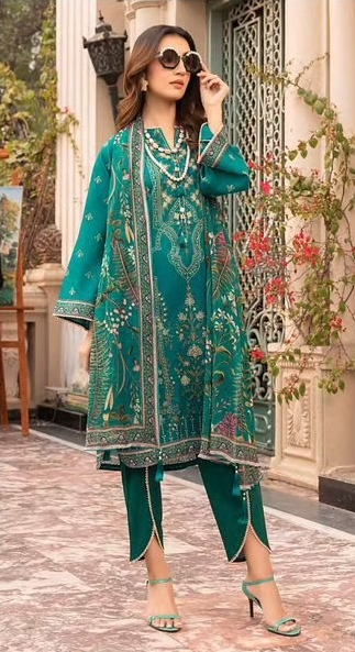 Gulahmed Tehreen - Pakistani Lawn Readymade Suit Set with Dupatta - Pure Cotton Lawn Fabric