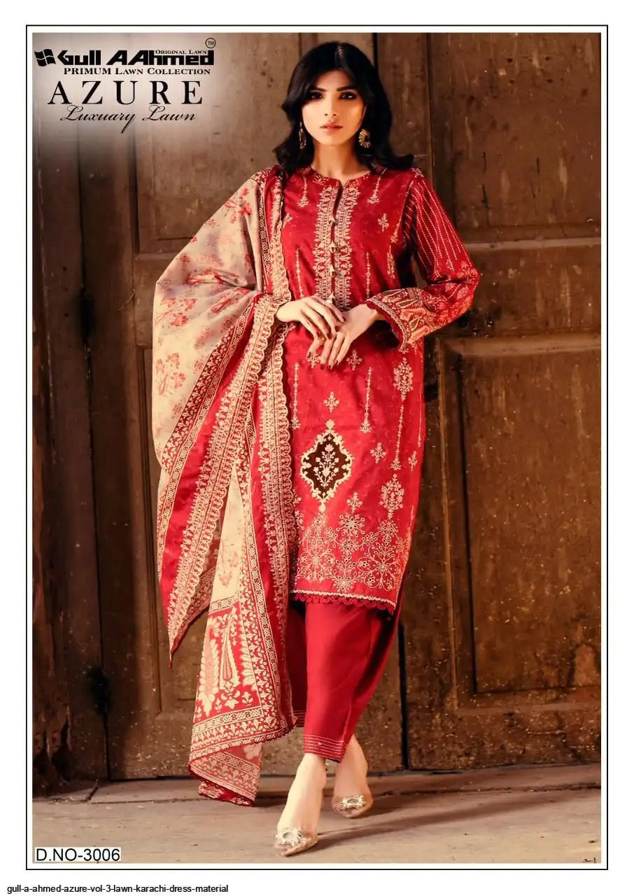GULL A AHMED Azure | Premium Lawn Karachi Readymade Set