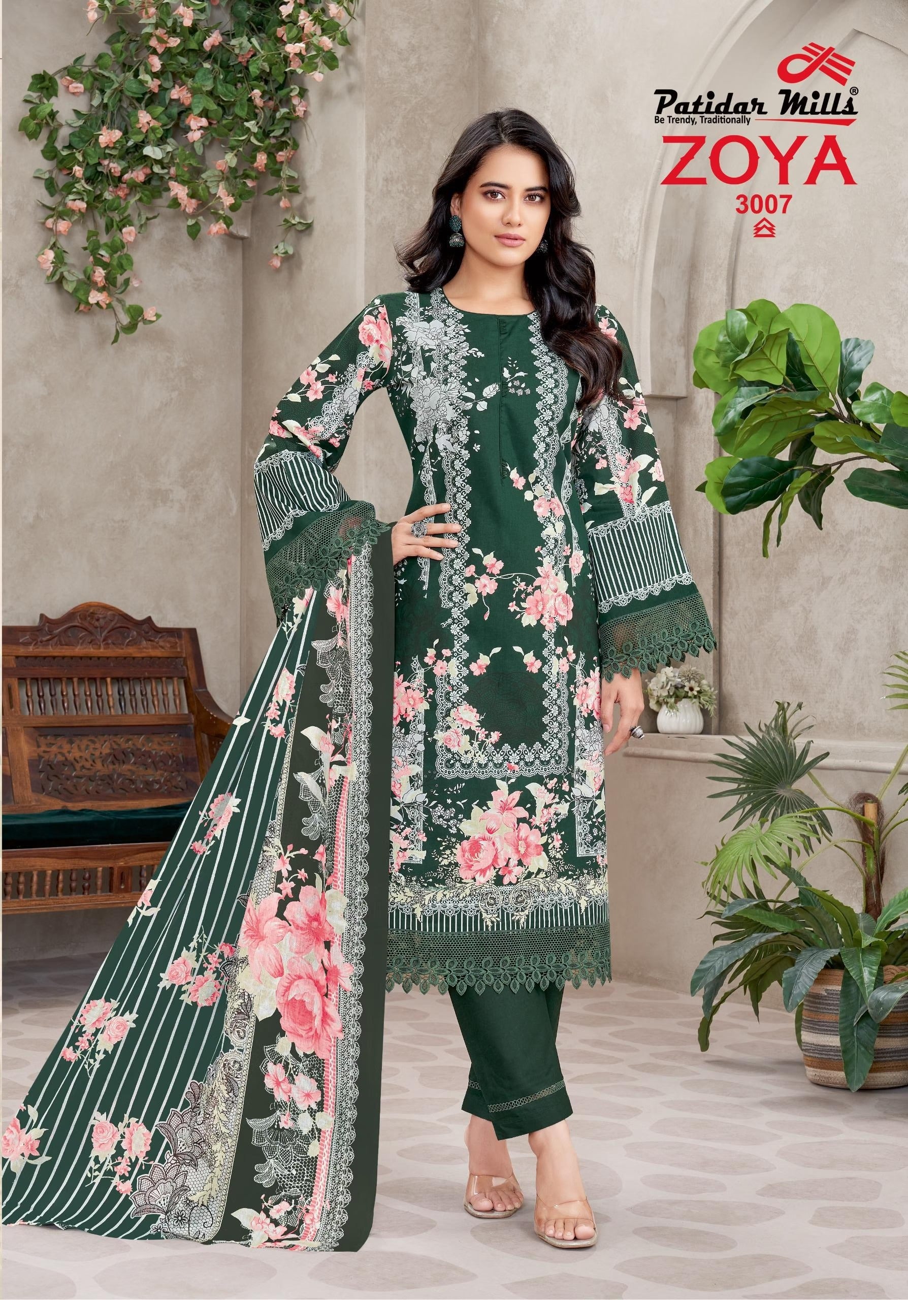 Zoya Exclusive Lawn Cotton Unstitched Dress Material for Women | Pure Cotton Bottom & Dupatta