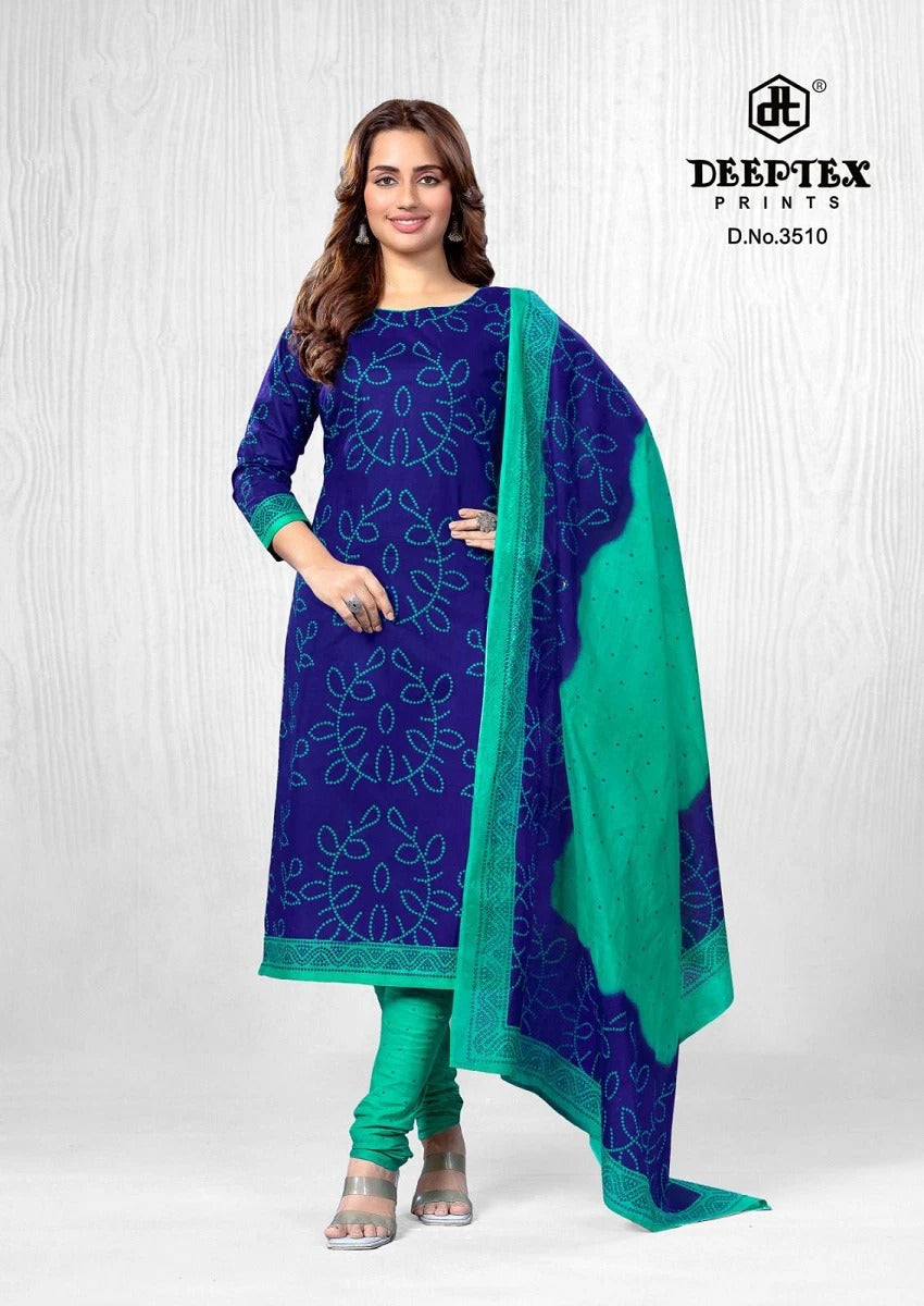 Deeptex Classic Chunaris Cotton Dress Material Set