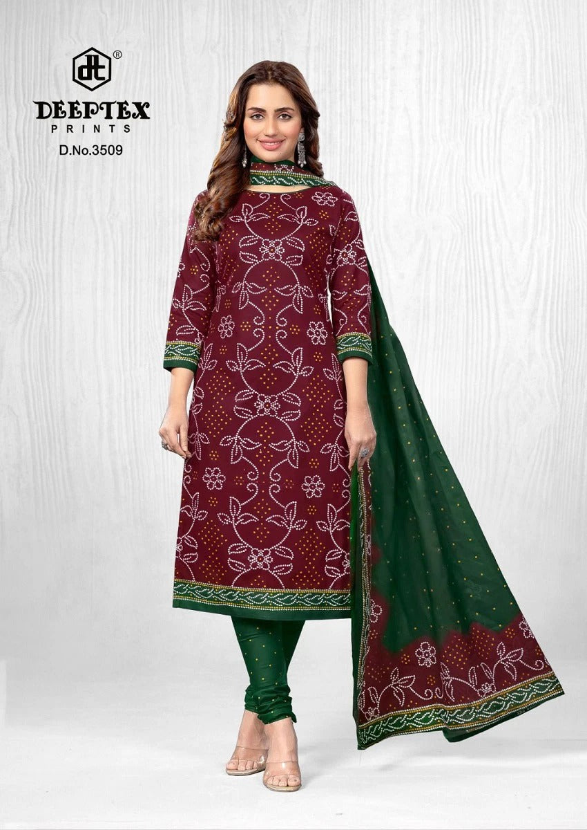 Deeptex Classic Chunaris Cotton Dress Material Set