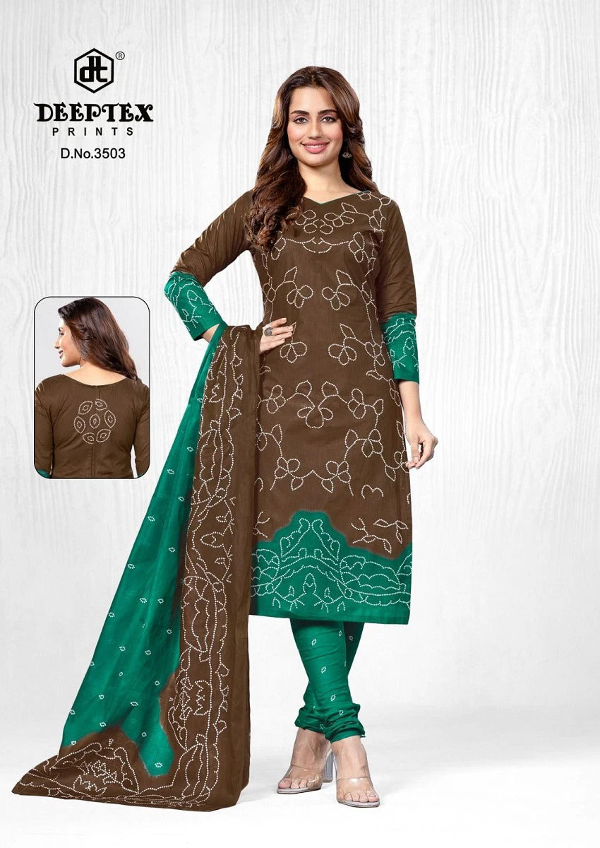 Deeptex Classic Chunaris Cotton Dress Material Set