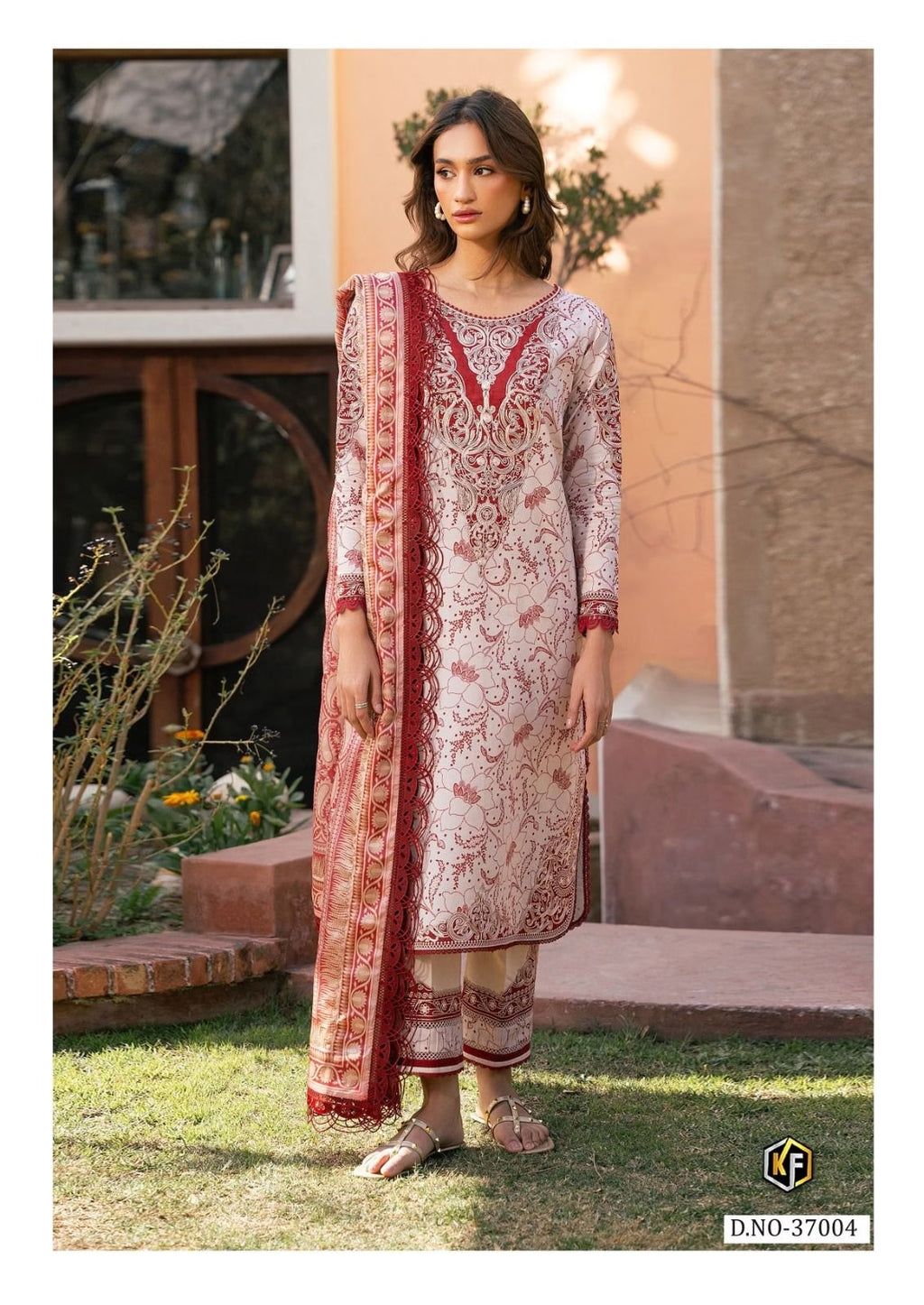 Exclusive Lawn Cotton Dress Material for Women | Printed Lawn Top with Cotton Dupatta & Bottom