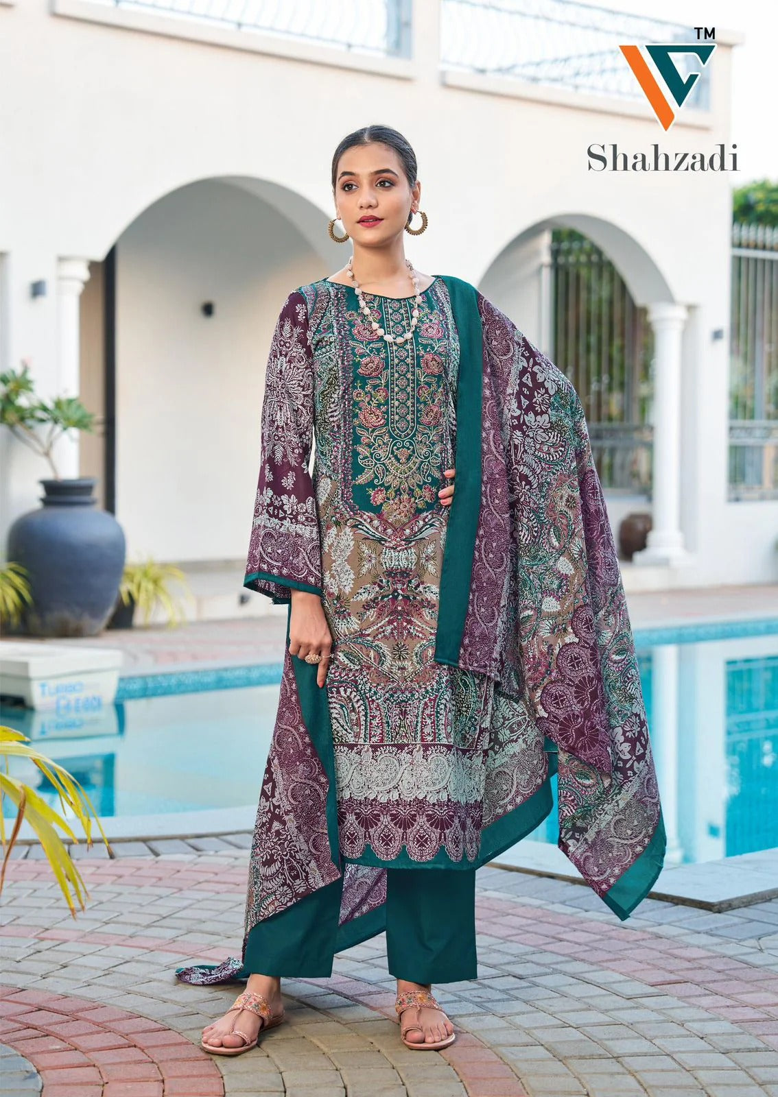 Shahzadi - Pure Cotton Readymade Suit for Women - Printed Salwar Kameez with Dupatta