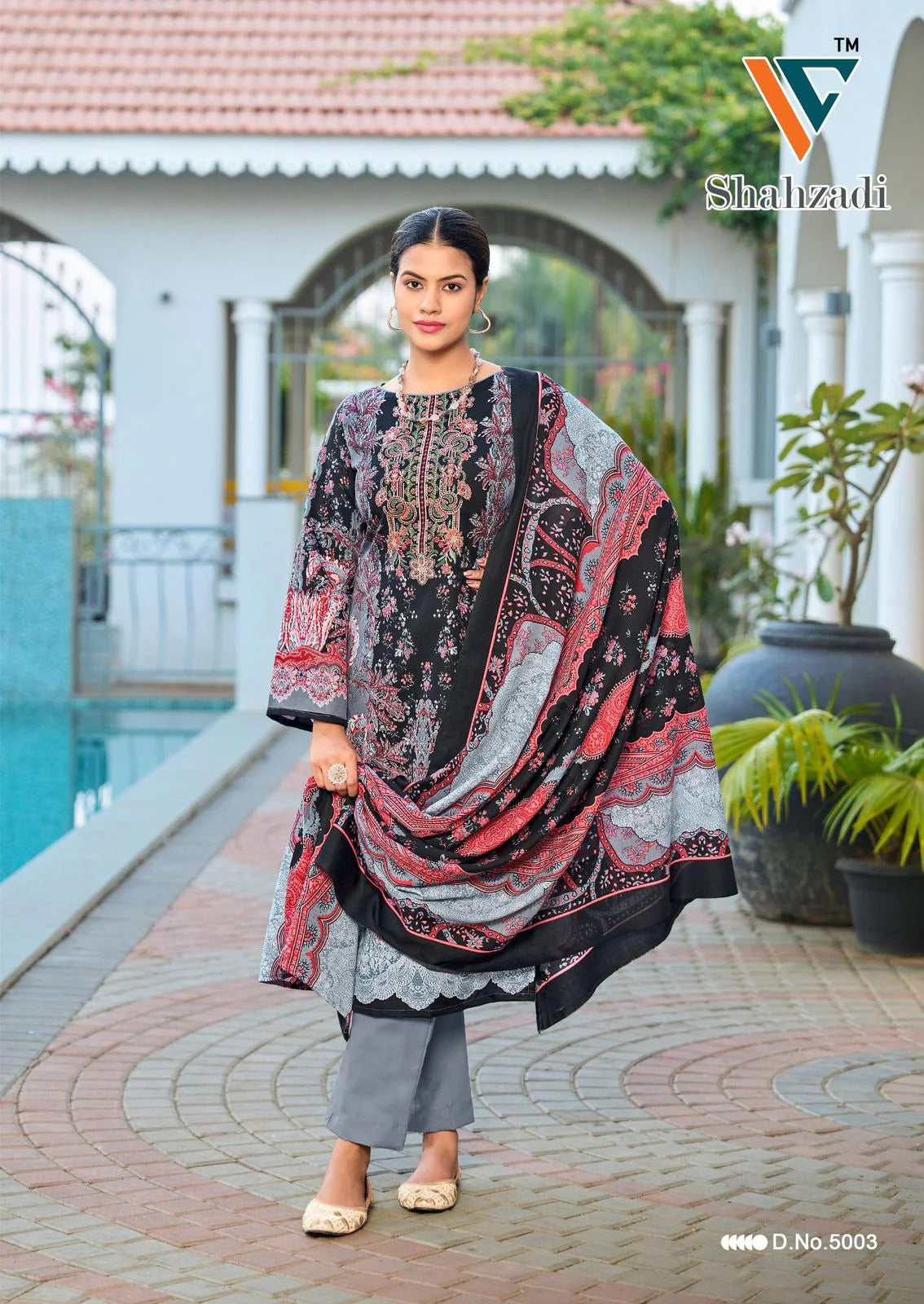 Shahzadi - Pure Cotton Readymade Suit for Women - Printed Salwar Kameez with Dupatta
