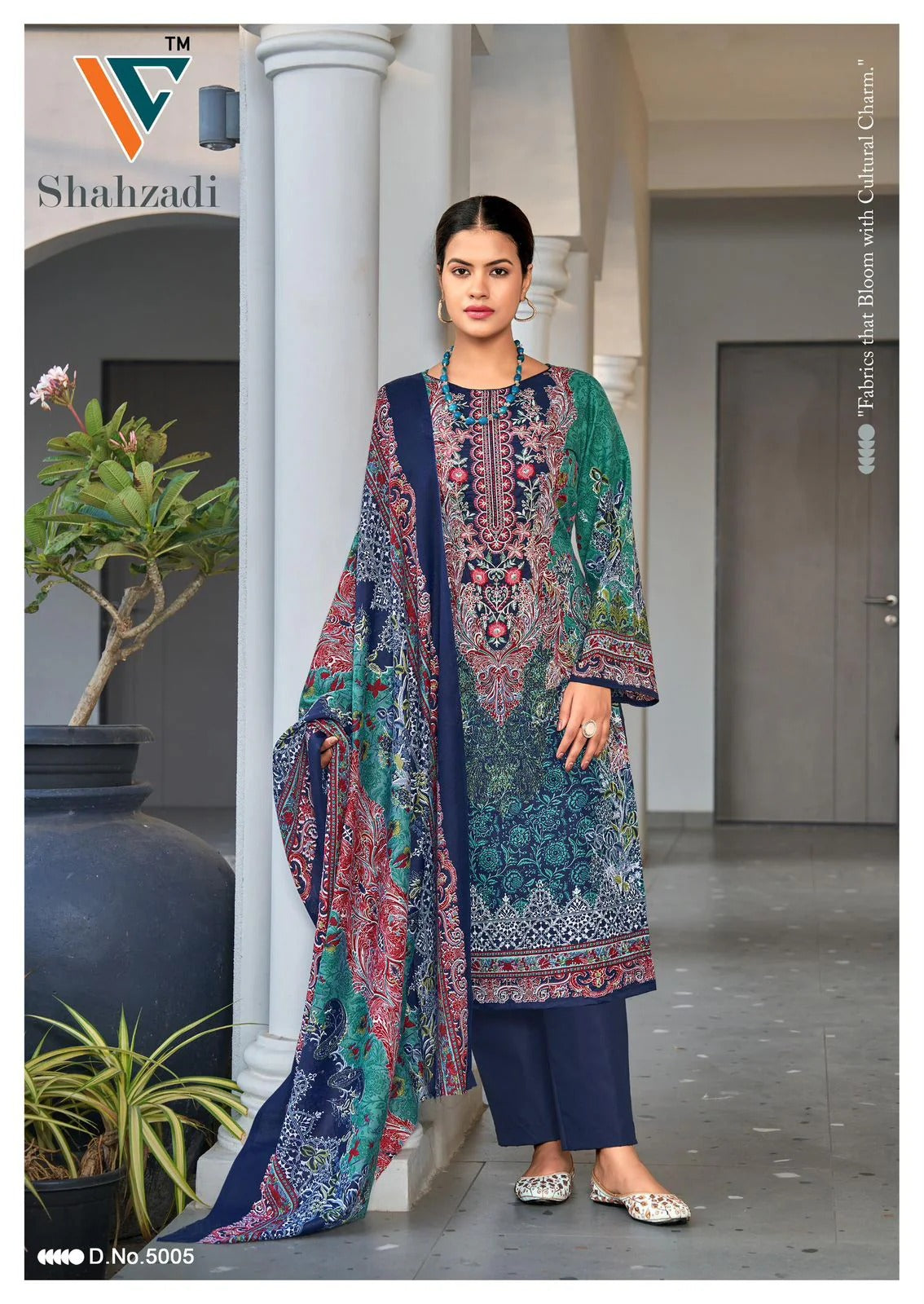 Shahzadi - Pure Cotton Readymade Suit for Women - Printed Salwar Kameez with Dupatta