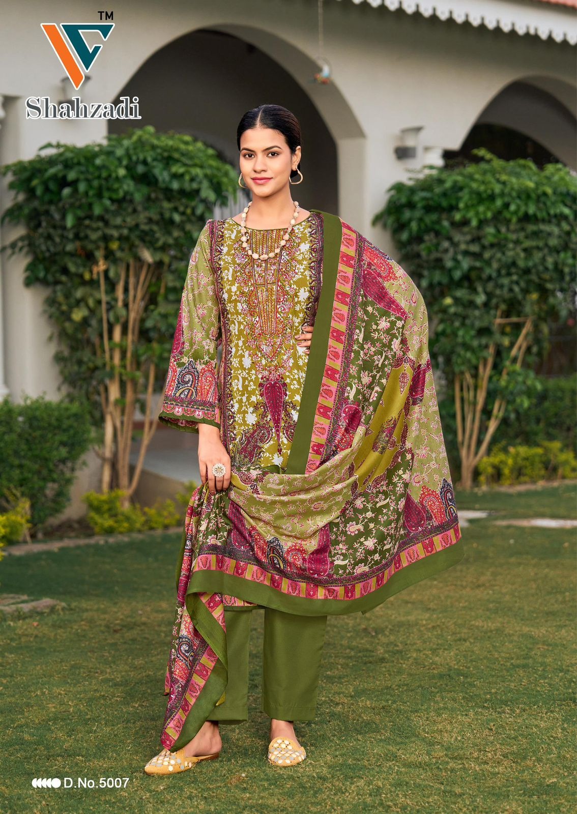 Shahzadi - Pure Cotton Readymade Suit for Women - Printed Salwar Kameez with Dupatta