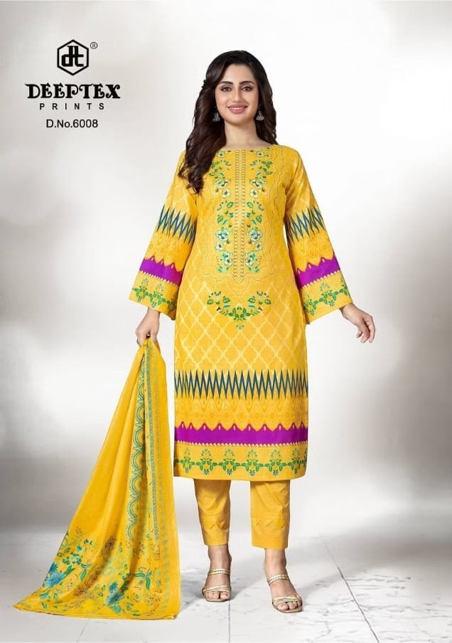 Deeptax Roohi Zaara - Premium Pure Cotton Unstitched Dress Material Set with Dupatta - Pakistani Lawn Dress