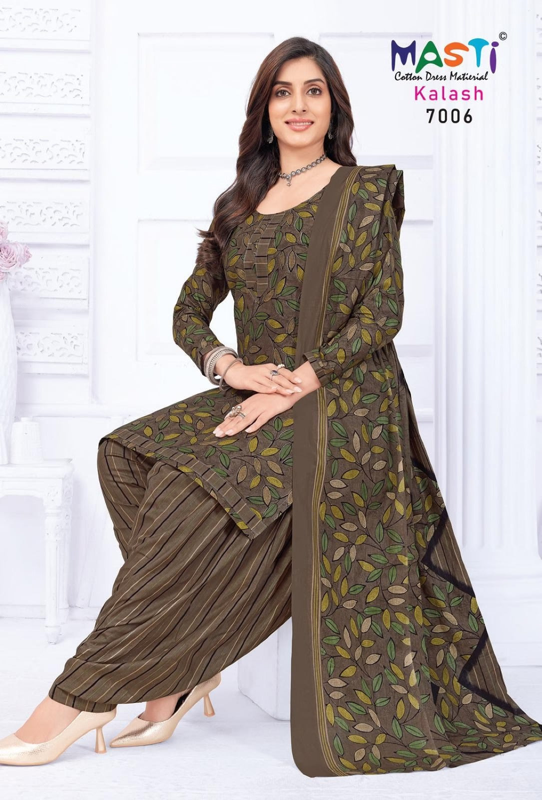 Pure Cotton Dress Material for Women | Unstitched Salwar Suit with Dupatta Set