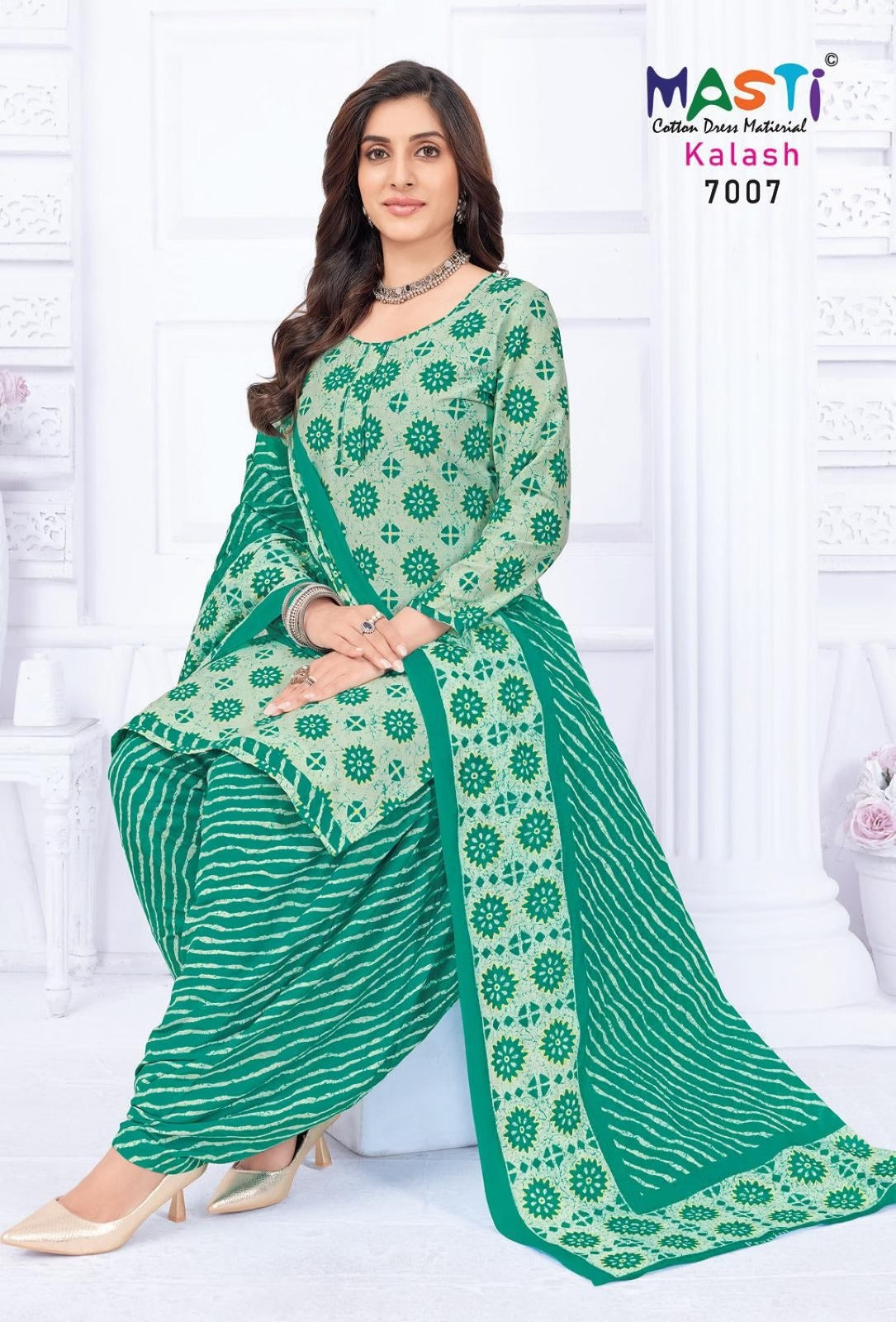 Pure Cotton Dress Material for Women | Unstitched Salwar Suit with Dupatta Set