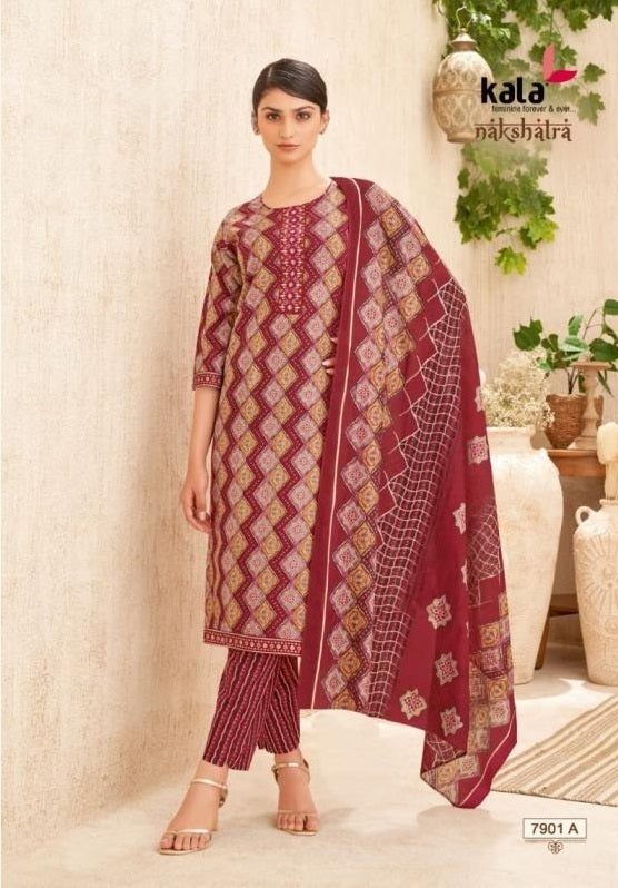 Kala Nakshatra - Cotton Printed Readymade Set - Premium Ethnic Wear