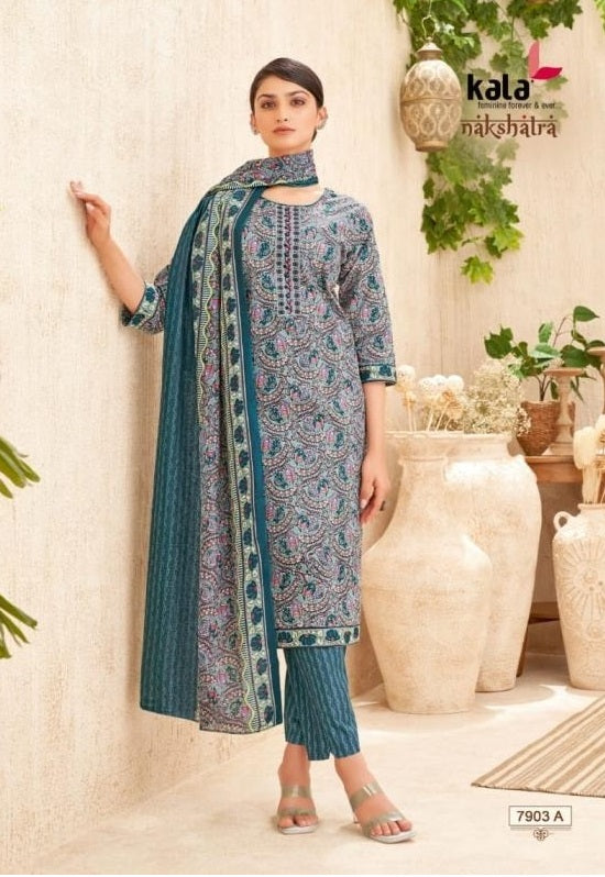 Kala Nakshatra - Cotton Printed Readymade Set - Premium Ethnic Wear