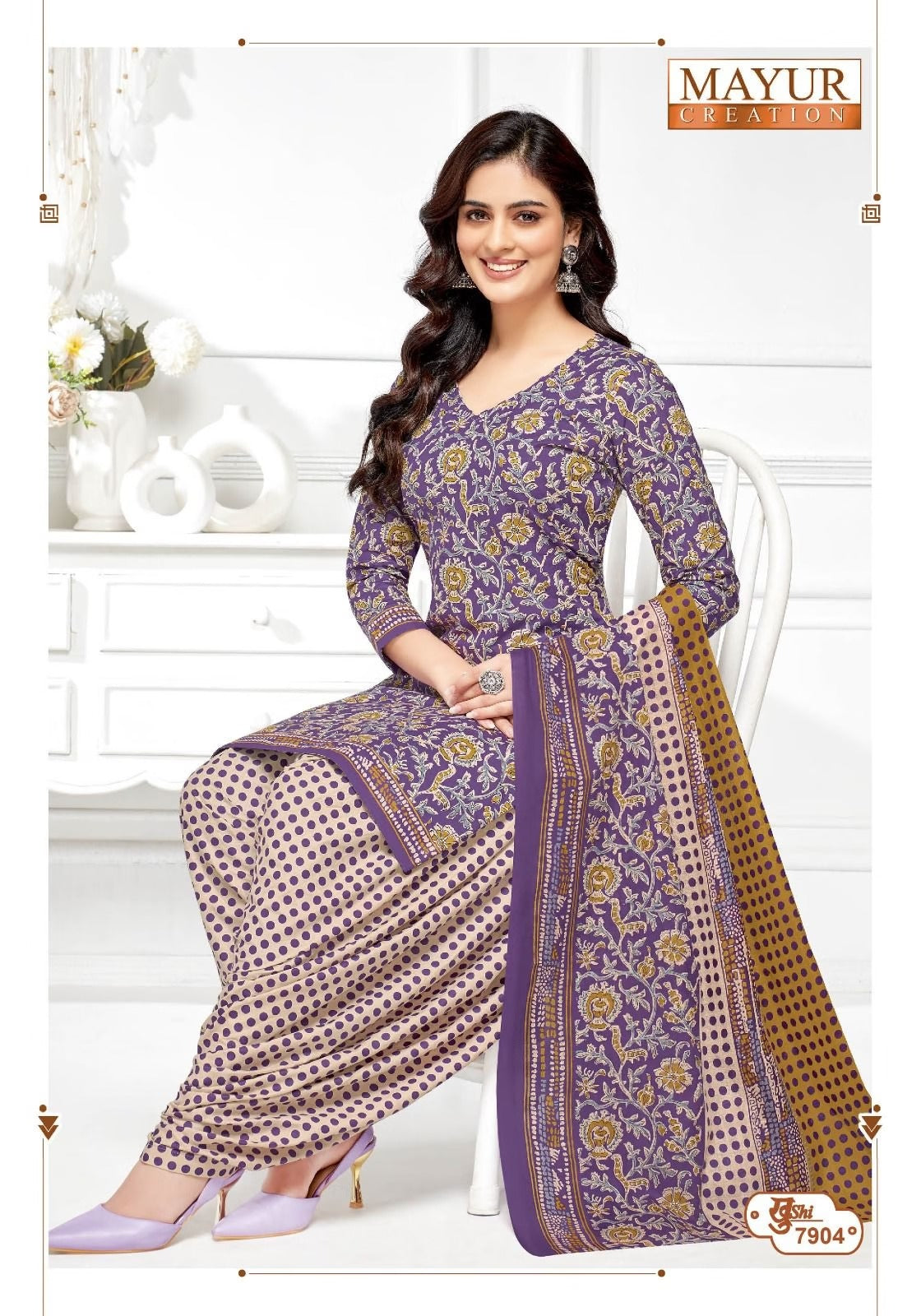 Pure Cotton Dress Material for Women | Unstitched Salwar Suit Set with Dupatta
