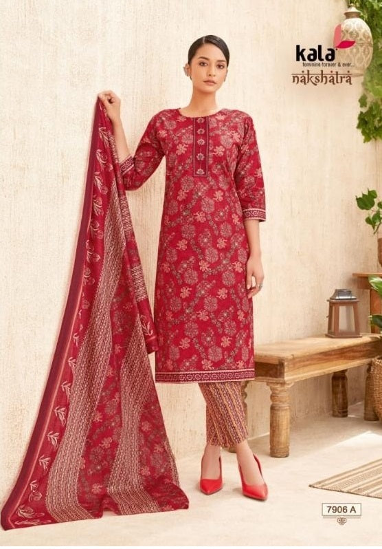 Kala Nakshatra - Cotton Printed Readymade Set - Premium Ethnic Wear