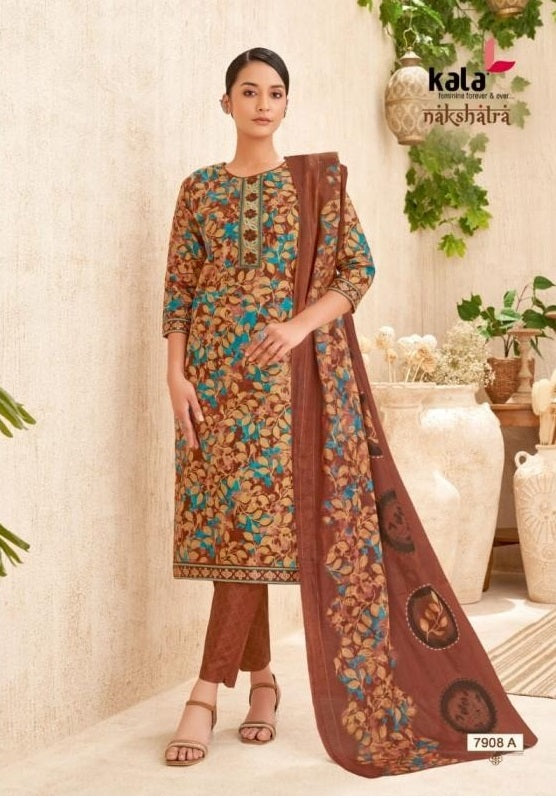 Kala Nakshatra - Cotton Printed Readymade Set - Premium Ethnic Wear