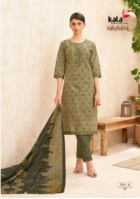 Kala Nakshatra - Cotton Printed Readymade Set - Premium Ethnic Wear