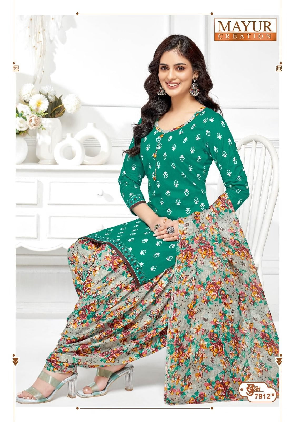 Pure Cotton Dress Material for Women | Unstitched Salwar Suit Set with Dupatta