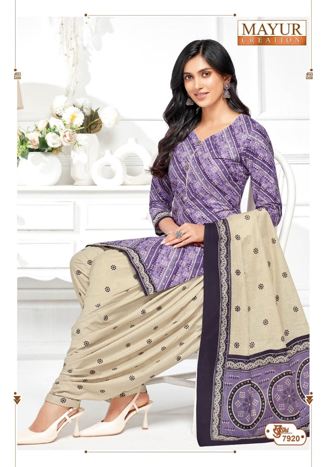 Pure Cotton Dress Material for Women | Unstitched Salwar Suit Set with Dupatta