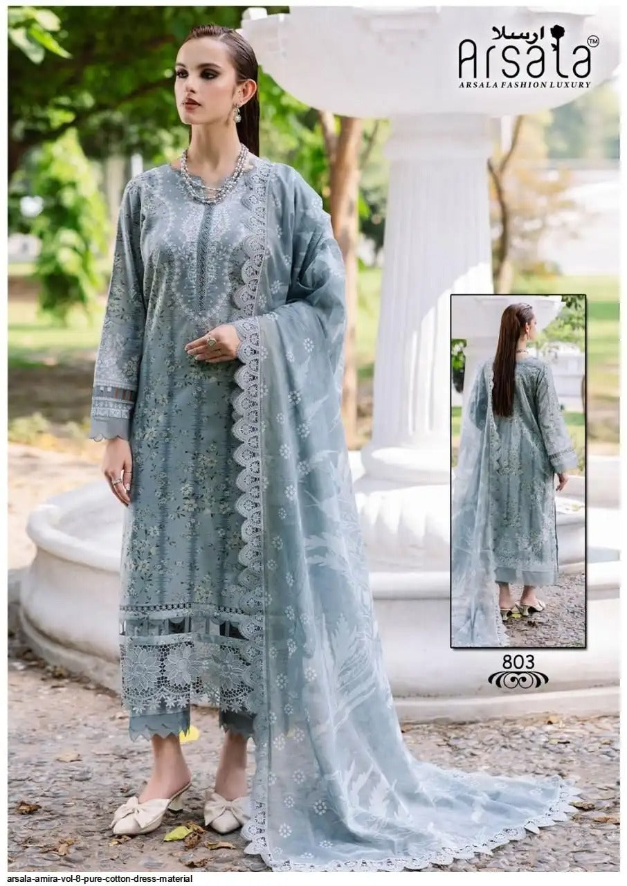 ARSALA Amira - Pure Cotton Readymade | Heavy Lawn Cotton Printed Readymade Suit
