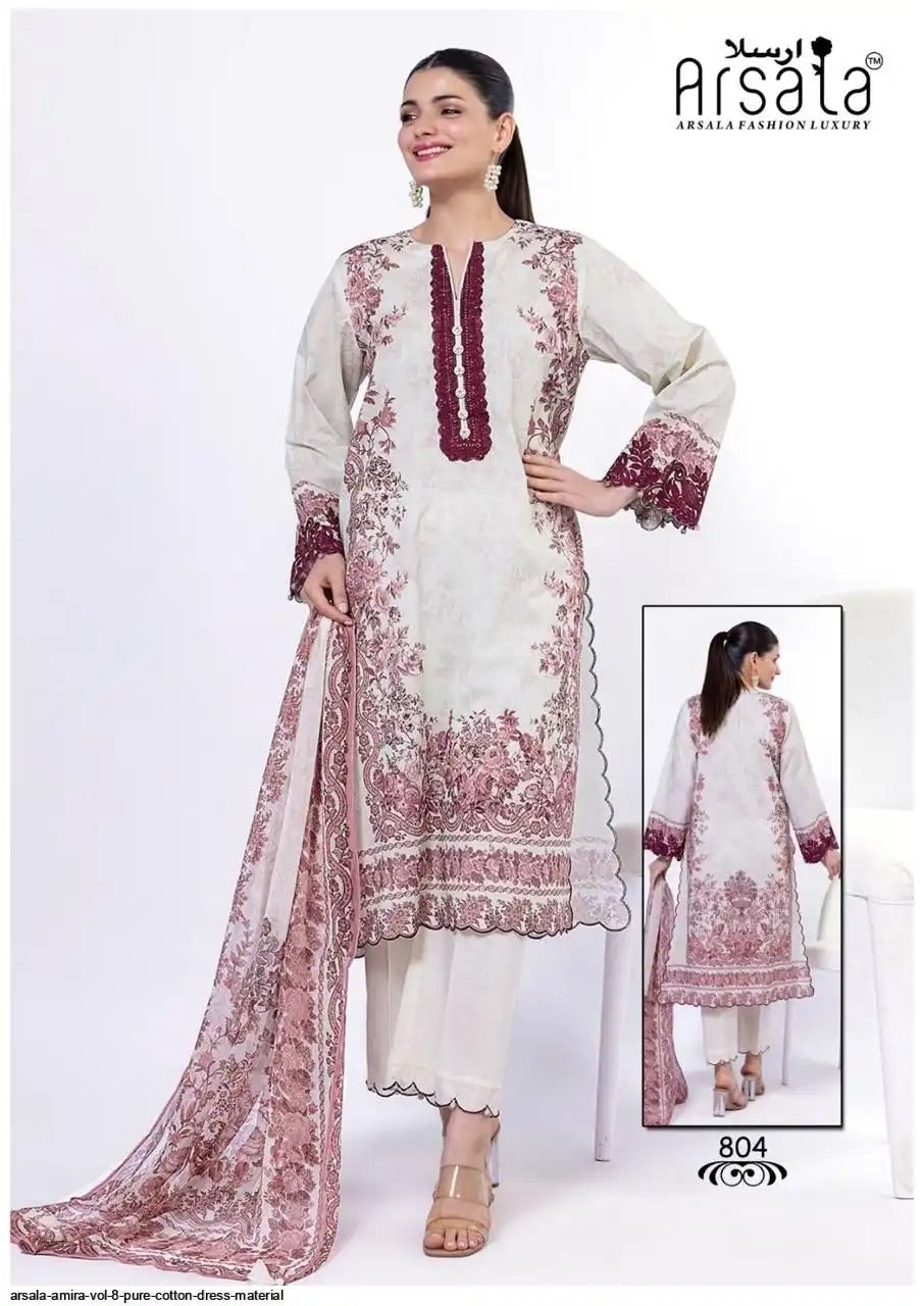 ARSALA Amira - Pure Cotton Readymade | Heavy Lawn Cotton Printed Readymade Suit