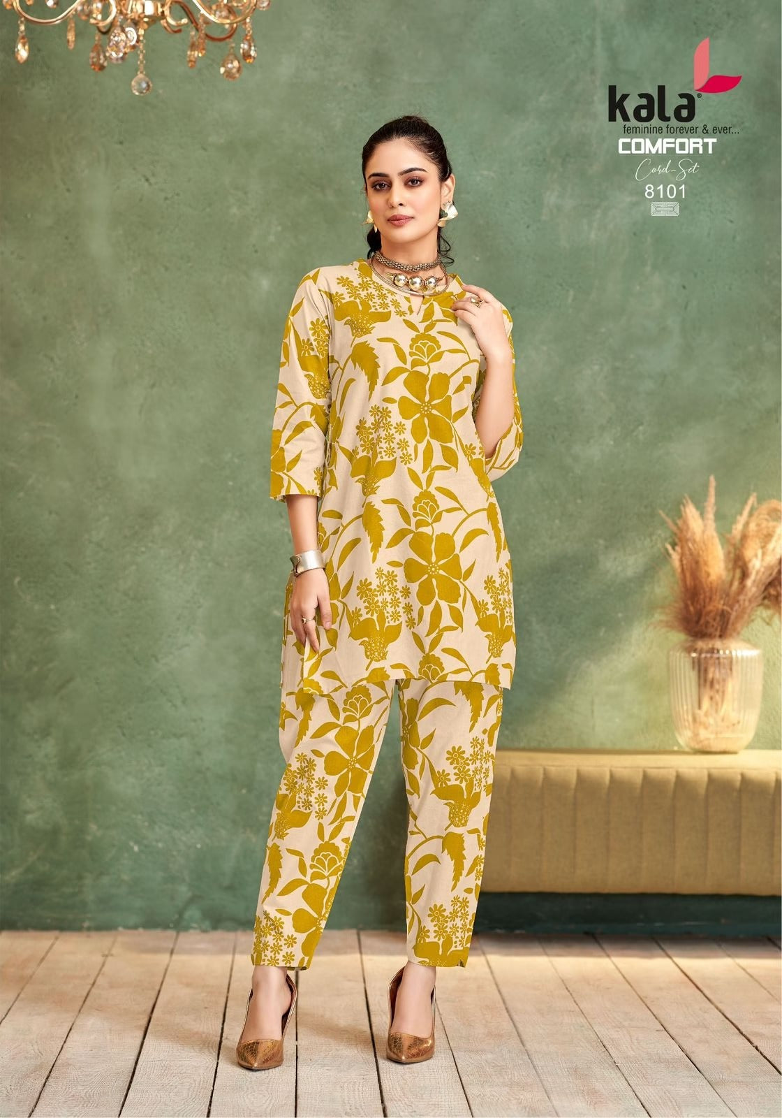 Kala Creation Ready-Made Pure Cotton Cord Set for Women | Stylish Co-Ord Sets