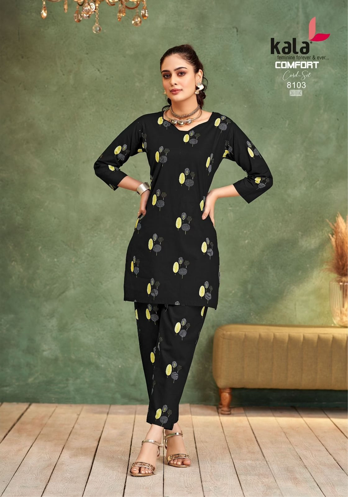 Kala Creation Ready-Made Pure Cotton Cord Set for Women | Stylish Co-Ord Sets