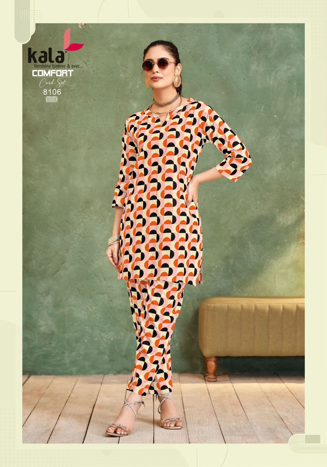 Kala Creation Ready-Made Pure Cotton Cord Set for Women | Stylish Co-Ord Sets