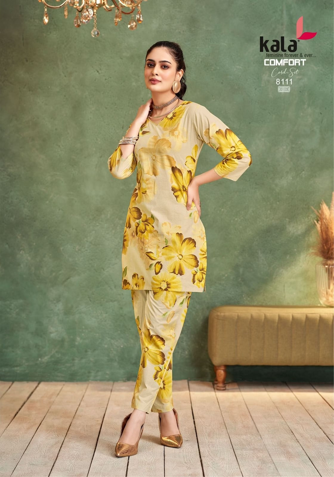 Kala Creation Ready-Made Pure Cotton Cord Set for Women | Stylish Co-Ord Sets
