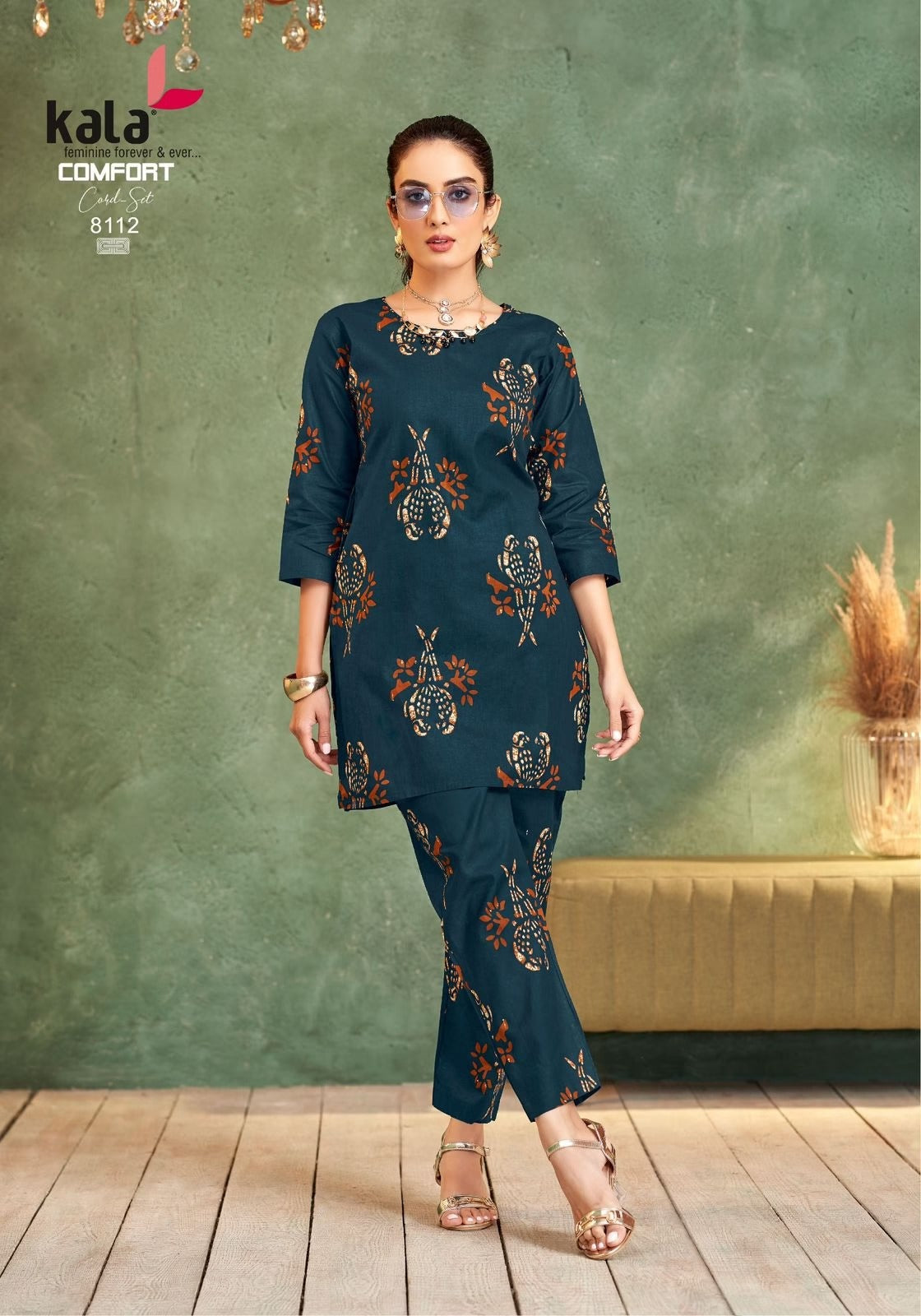 Kala Creation Ready-Made Pure Cotton Cord Set for Women | Stylish Co-Ord Sets
