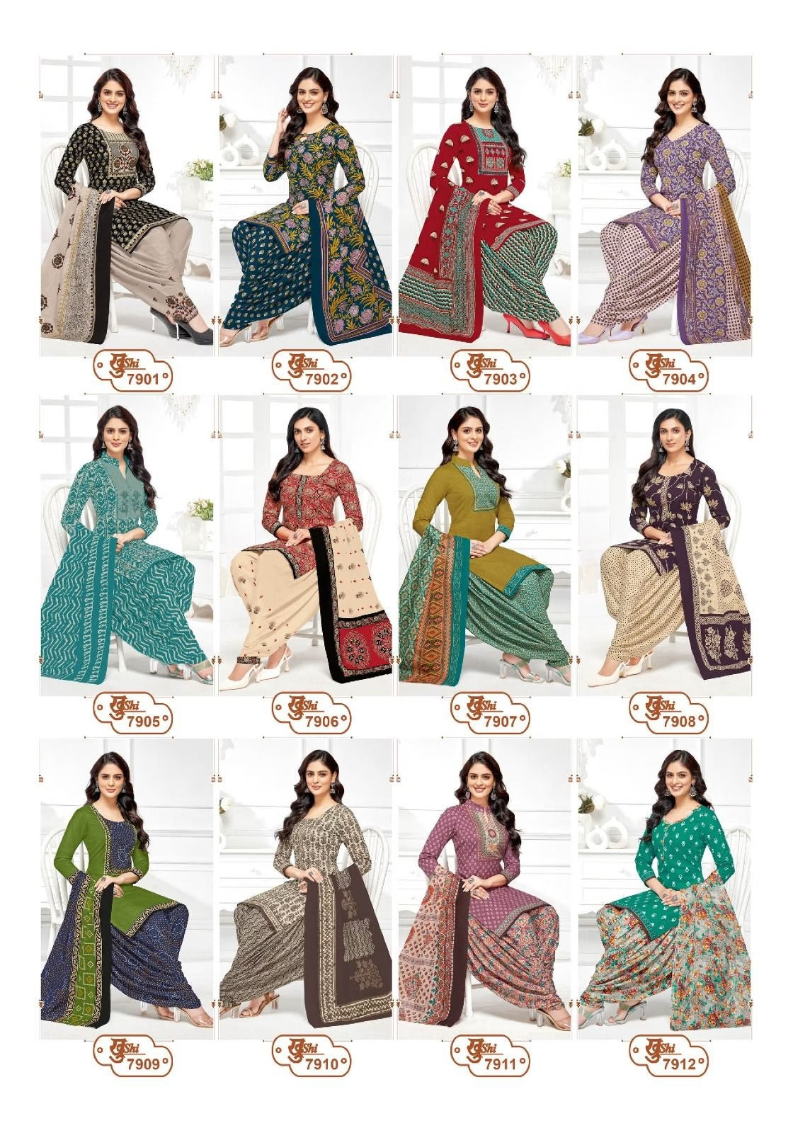 Pure Cotton Dress Material for Women | Unstitched Salwar Suit Set with Dupatta