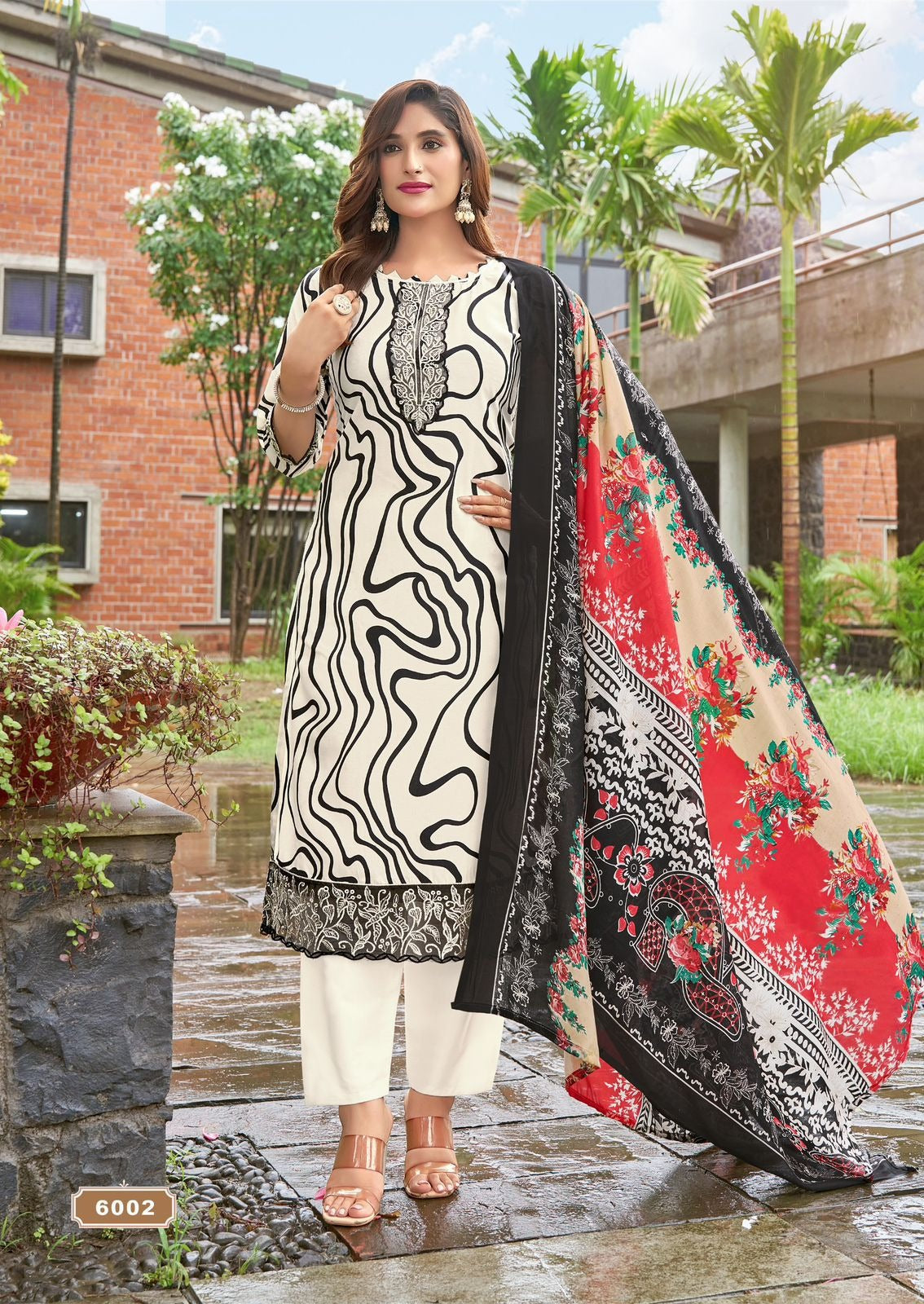 Hala Super Star Cotton Readymade Dress - Digital Style Printed Suit with Embroidery Work