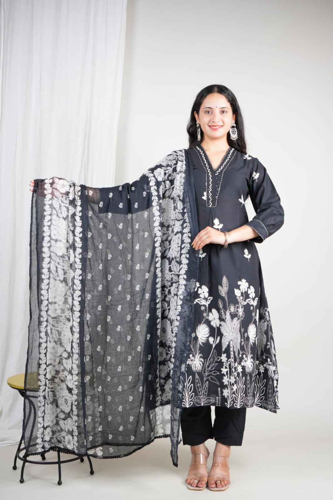 Cotton Printed Kurta Pant Dupatta Set for Women – 3 Piece Suit | Ethnic Wear