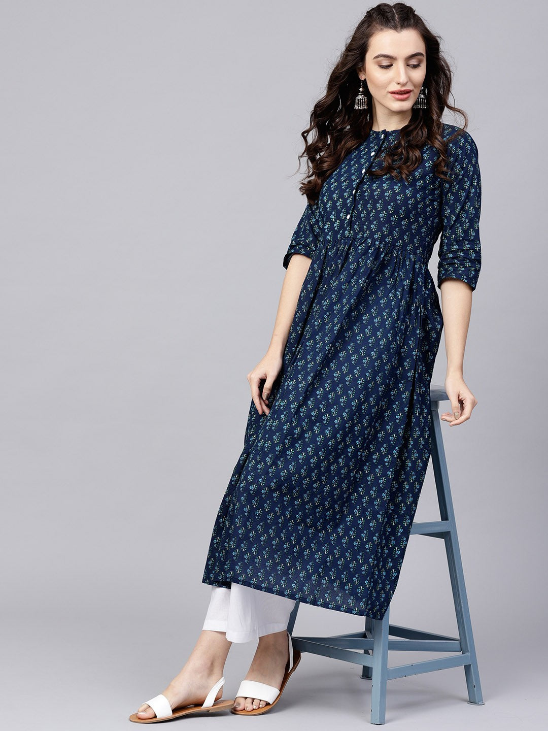 Cotton Printed Kurti Palazzo Set for Women – Elegant Ethnic Wear