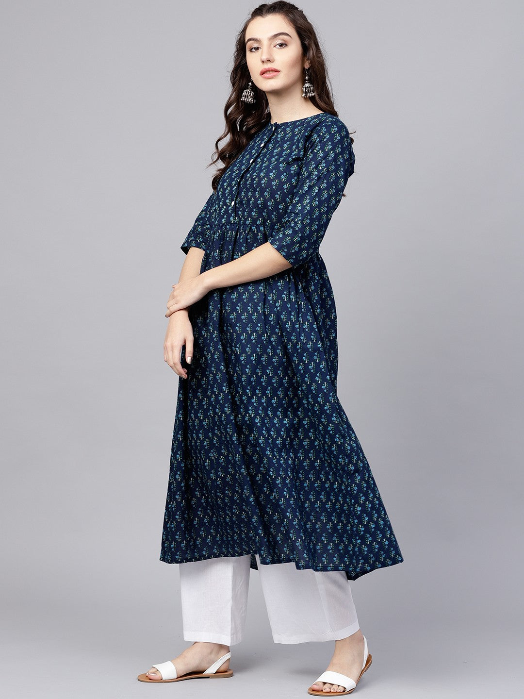 Cotton Printed Kurti Palazzo Set for Women – Elegant Ethnic Wear