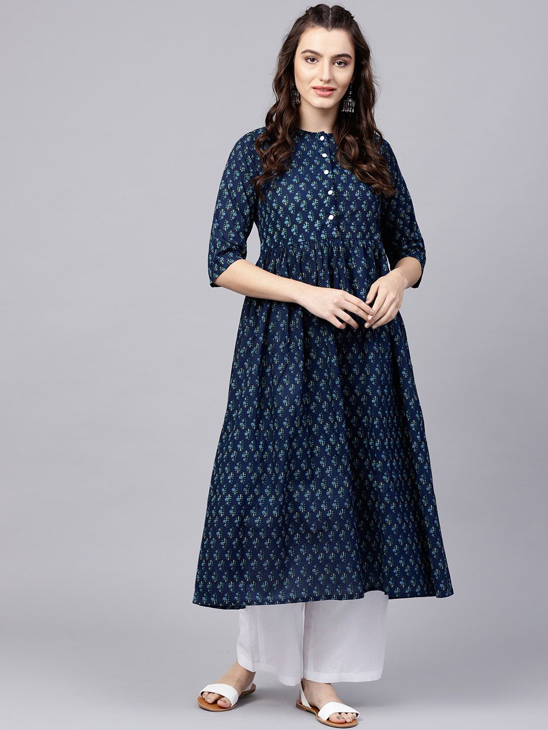 Cotton Printed Kurti Palazzo Set for Women – Elegant Ethnic Wear