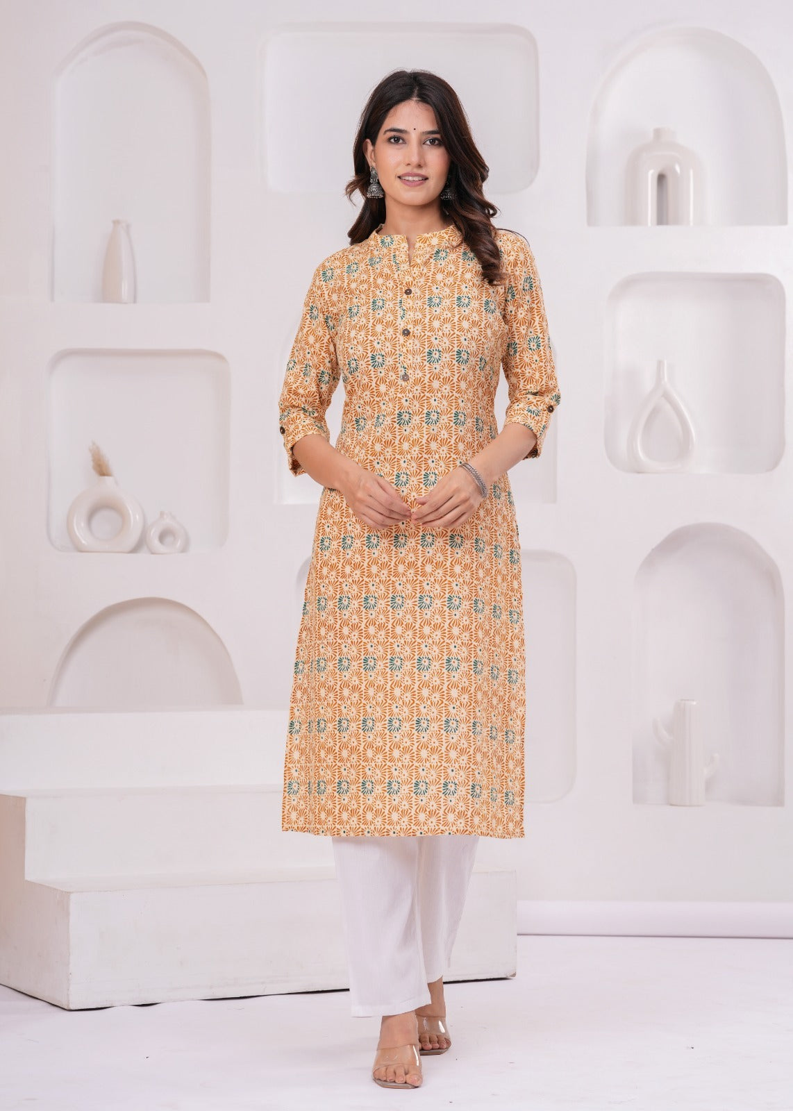 Women's Cotton Stylish Women Casual & Festive Wear Ethnic Kurti