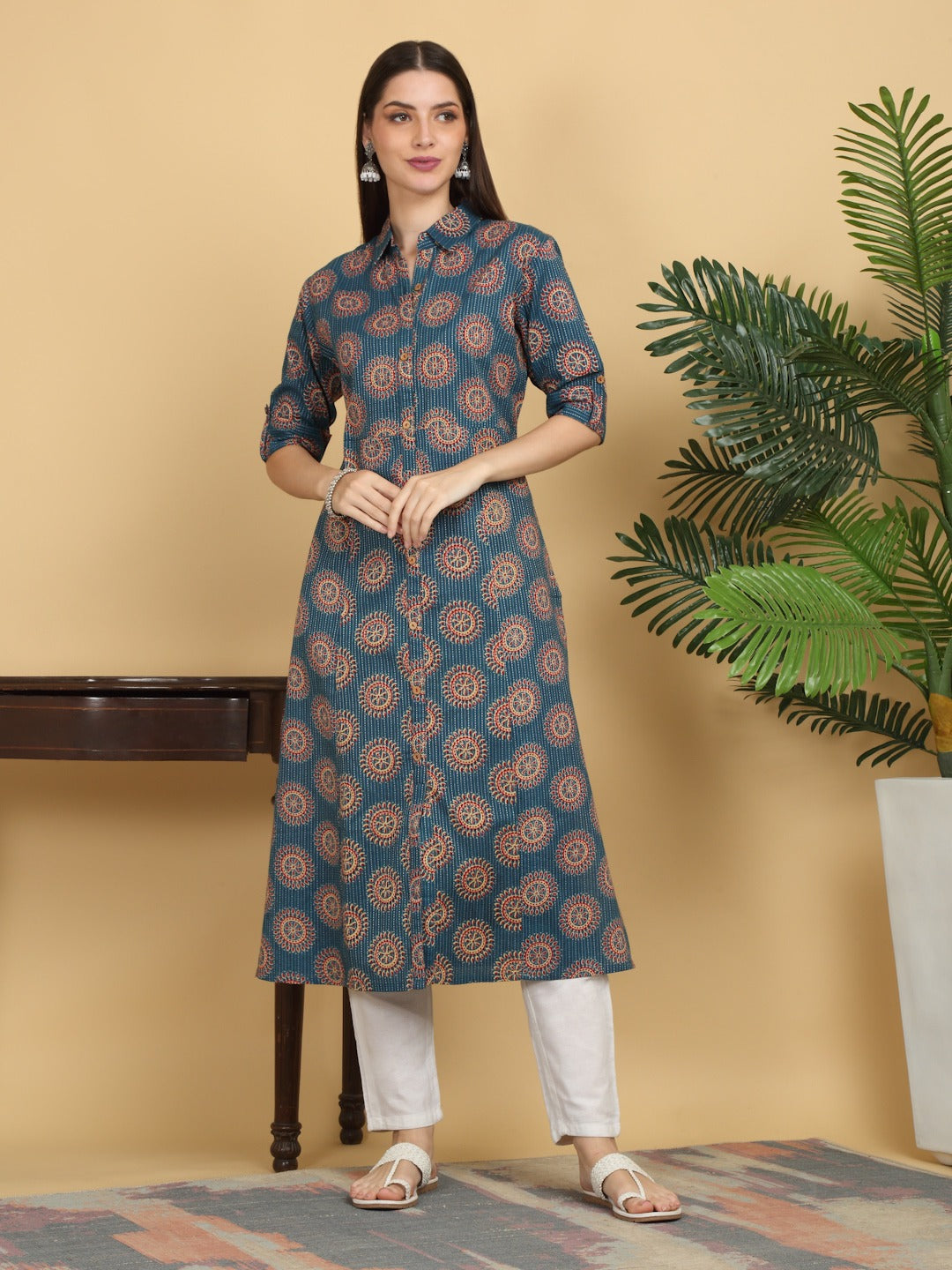Women's Premium Cotton Festive Wear Ethnic Kurti