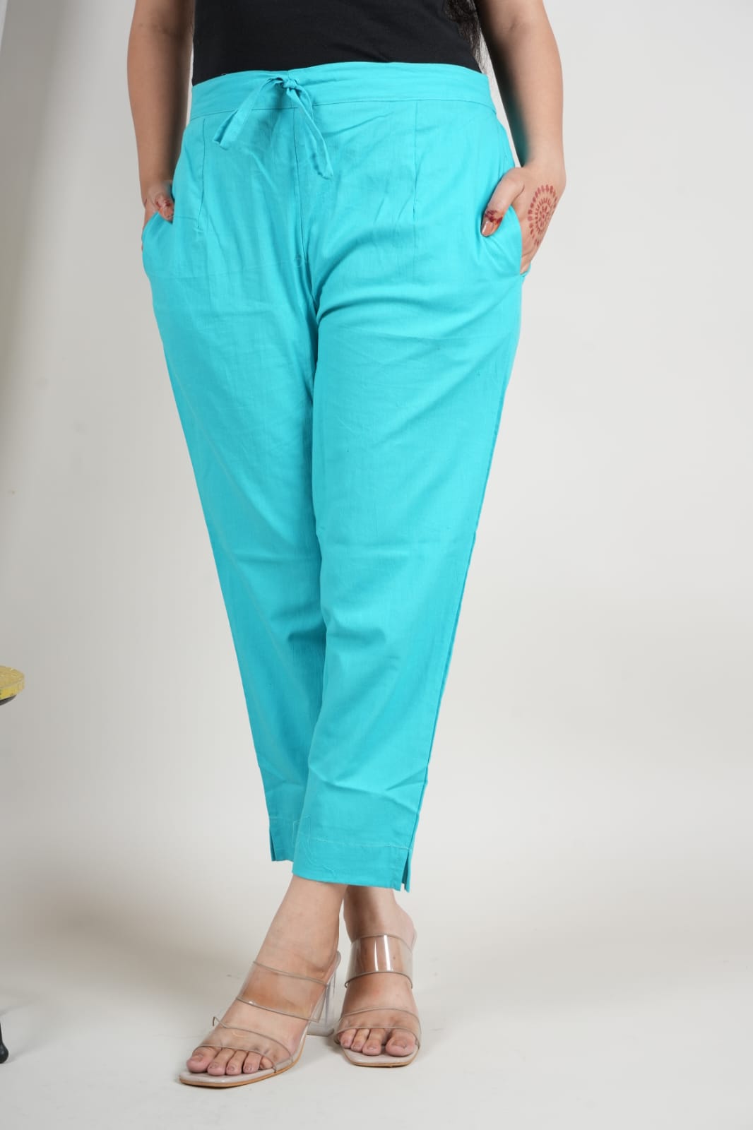 Women’s Casual Cotton Ankle Length Pants | Soft Fabric Bottoms for Daily Wear