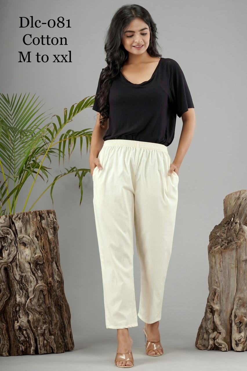 Women’s Cotton Ankle Length Bottoms | Comfortable Casual Pants with Pockets