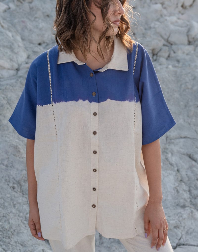 Women’s Handloom Cotton Tie-Dye Co-ord Set with Ankle Length Pants