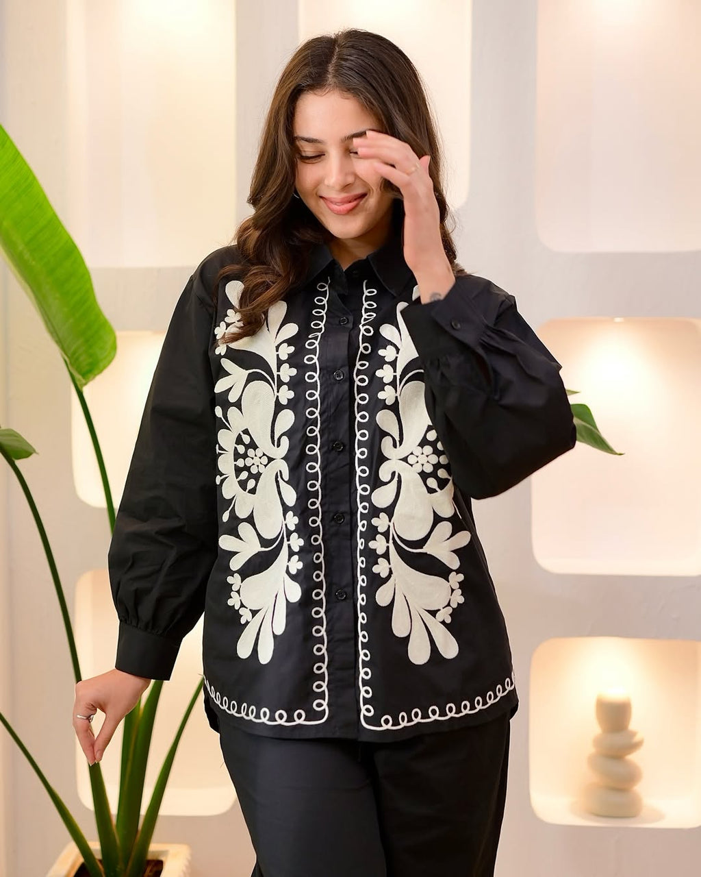 Premium Cotton Cord Set for Women | Elegant Top & Bottom Matching Outfit