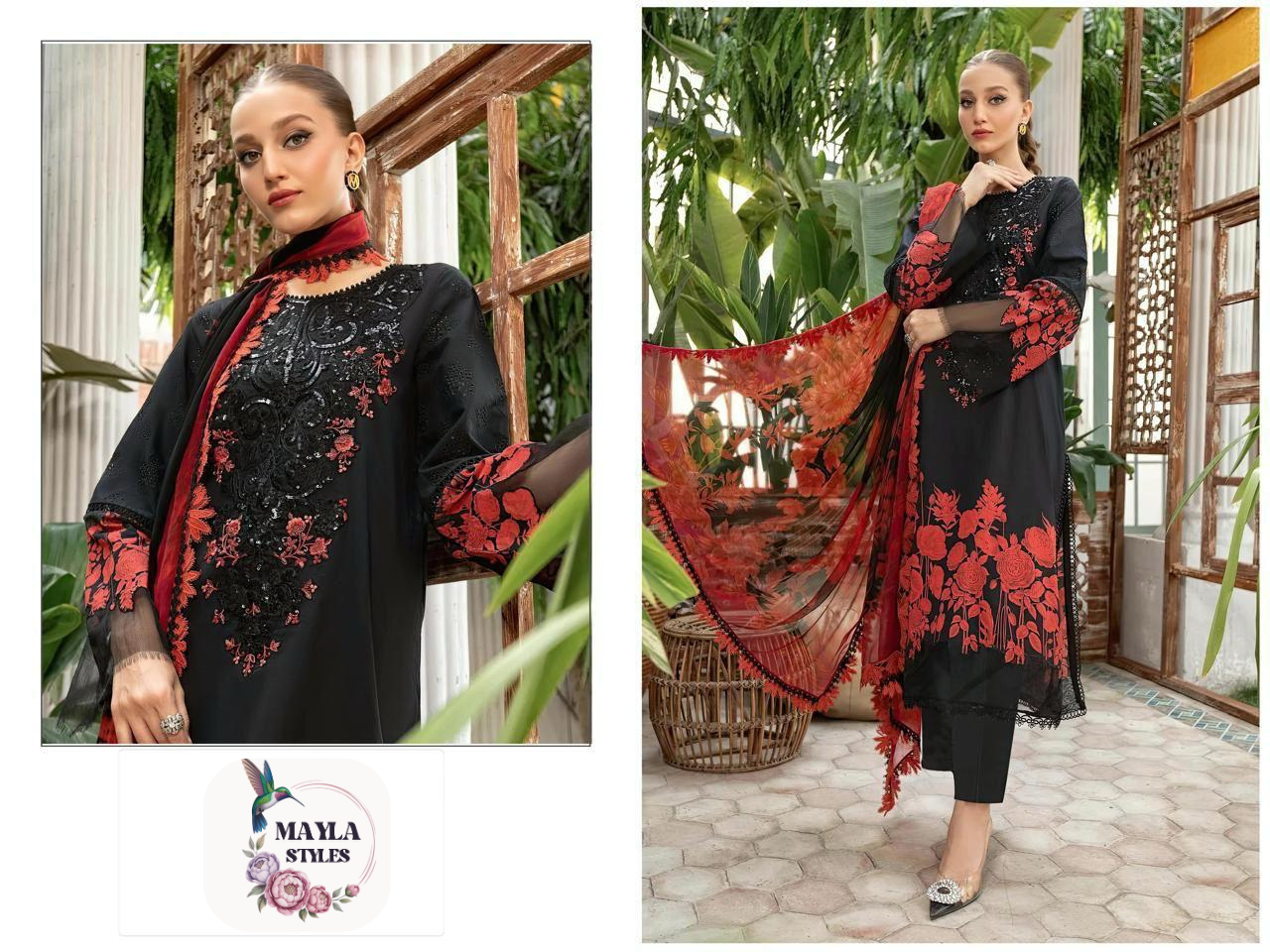 Premium Cotton Patch Work Suit Set with Embroidery