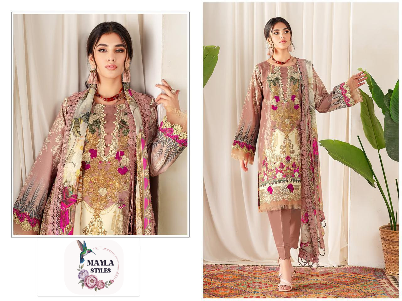 Premium Cotton Patch Work Suit Set with Embroidery