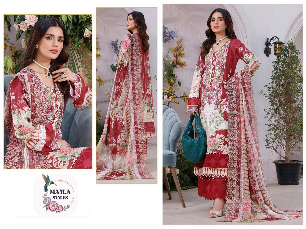 Premium Cotton Patch Work Suit Set with Embroidery